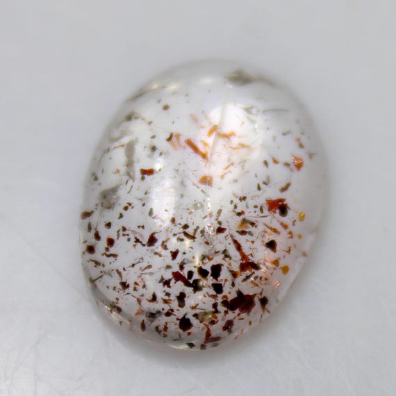 Natural Red Super Seven Cabochon Gemstone: Oval Jewelry Making Stone, 4.95 Carats