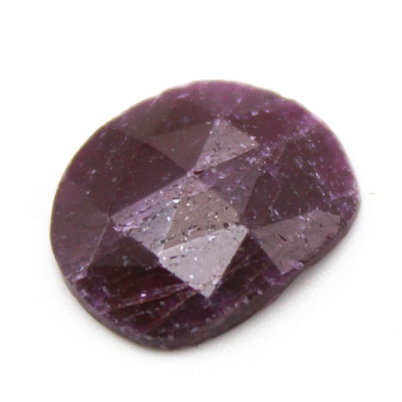 Natural Pinkish Red Ruby Rose Cut Gemstone: 13x11x3mm For Jewelry Making (4.80 Carats)