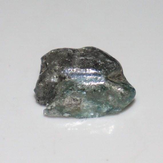 Raw Blue Zircon Piece: Natural Rough Gemstone, 21.50 Carats