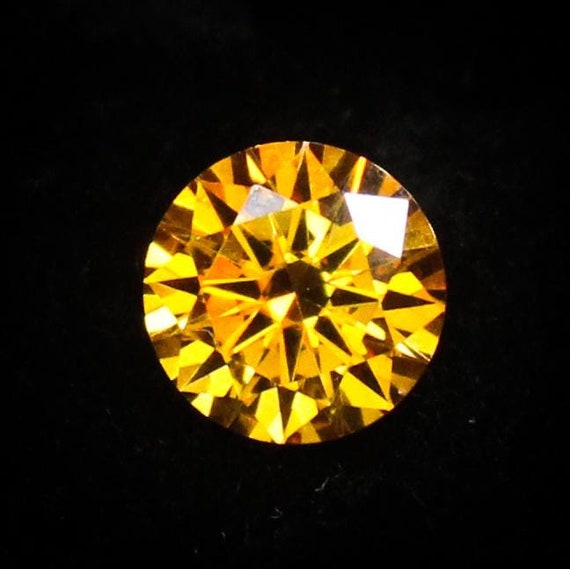Yellow Moissanite Diamond In Faceted Round Shape For Jewelry Making, 1.00 Carats 6X4 mm Size From Arizona Yellow Color Moissanite