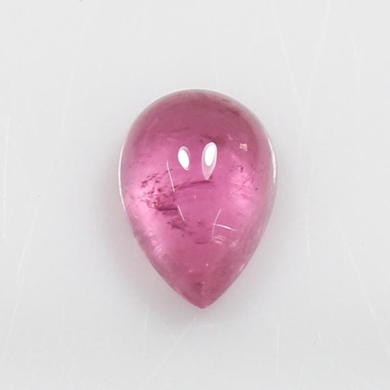 Natural Pink Tourmaline Pear Cabochon: 2.55 CTS Gemstone, 10x7x5 MM