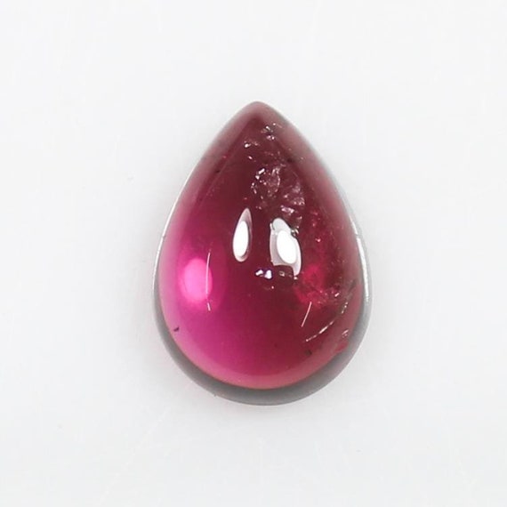 Natural Pink Tourmaline Pear Cabochon: 2.55 CT Gemstone (10x7x4 MM)