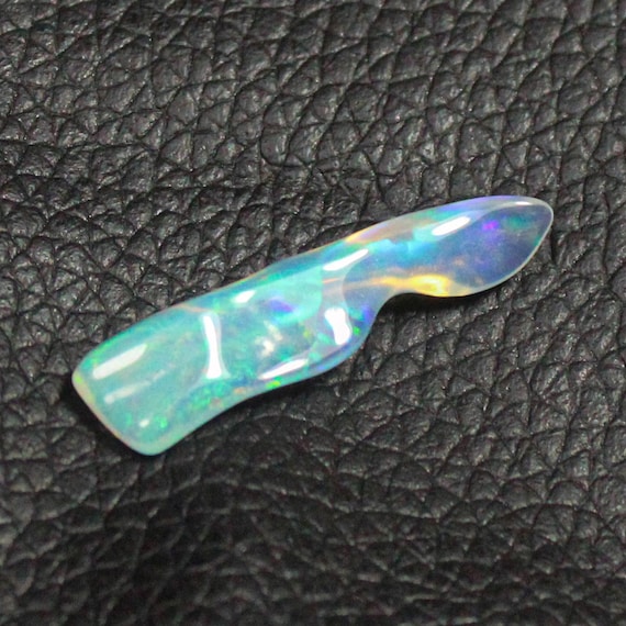 Natural White Fire Ethiopian Opal Polished Tumble For Jewelry Making And Collection 3.15 Carats Piece 27x7x4 mm Size In AAA+ Quality