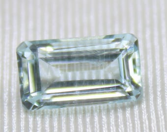 Natural Aquamarine Faceted Octagon Shape For Pendents, Rings, Jewelry Making 1.70 Carats 9.5X5X4 mm