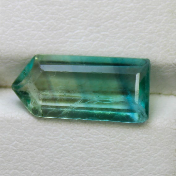 Natural Faceted Multi Colour Fluorite Gemstone : Fancy Shape, 3.10 Carat (14x6x4 MM)