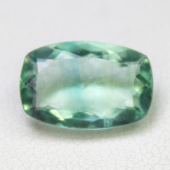 Natural Faceted Multi Colour Fluorite Gemstone : Cushion Shape, 4.80 Carat (13x8x5 MM)
