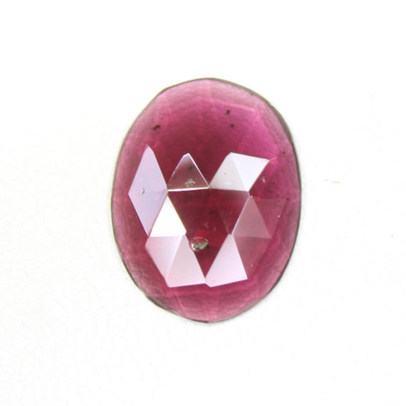 Natural Rose Cut Pink Garnet: Mozambique Oval Gemstone, 5.00 Carats
