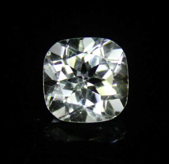 Faceted White Topaz: 3.00 Carat Cushion Cut Gemstone