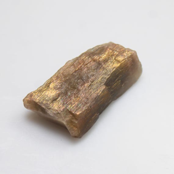 Raw Orange Sunstone Piece: Natural Gemstone for Jewelry Making (23.65 Carats, 27x14x8 mm)