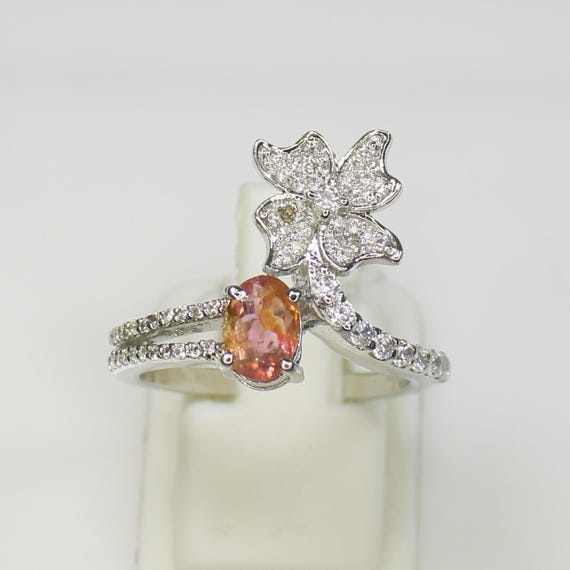 Natural Pink Tourmaline Vintage Ring With 925 Sterling Silver Available With All U.S Sizes