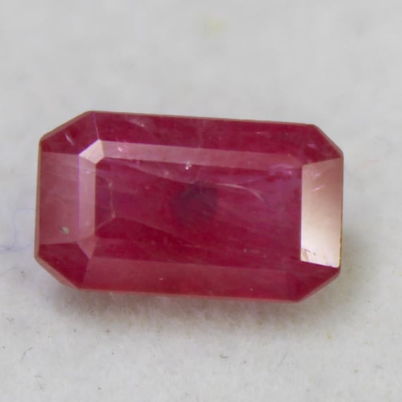 Natural Pink Ruby Faceted Gemstone: (9x5x3 mm 2.00 Carat) Jewelry Making Stone