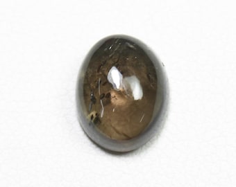 Brown Tourmaline Cabochon: 3.60 Carat Oval Gemstone, 10x8x5 mm