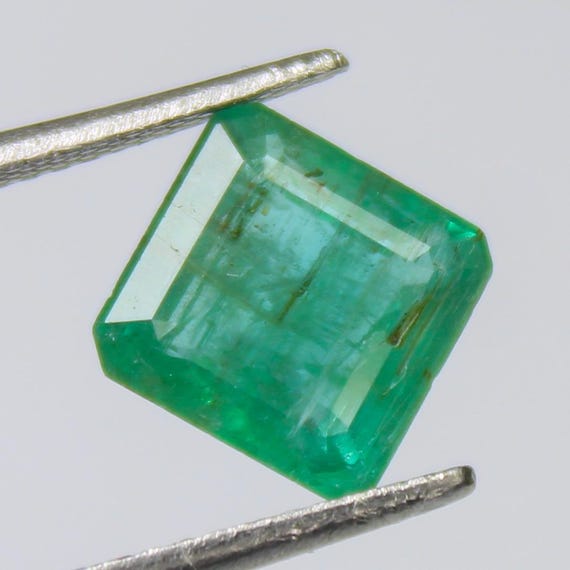 Faceted Zambian Emerald Gemstone: Cushion Cut, 2.45 Carats