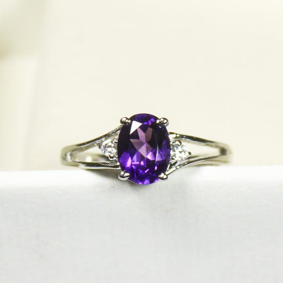 Natural Purple Amethyst Vintage Ring With 925 Sterling Silver Available With All U.S Sizes