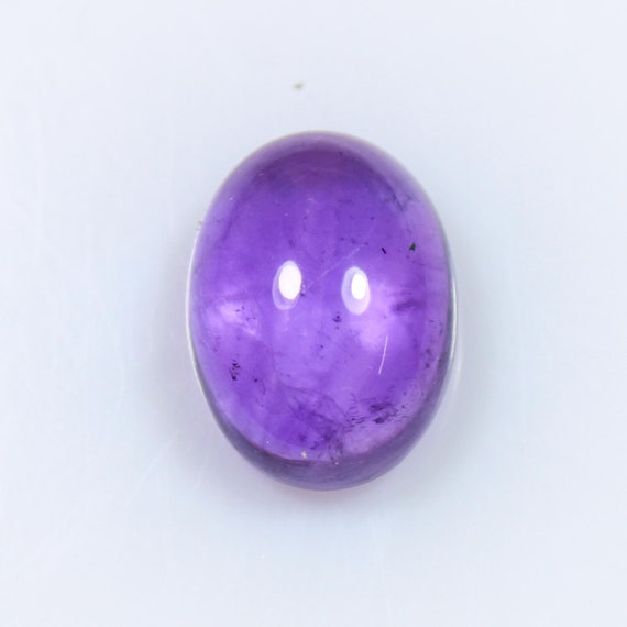 Natural Amethyst Cabochon: Oval Purple Gemstone, 11.00 Cts (16x12x8 MM)