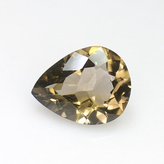 Faceted Pear Smokey Quartz: 6.10 Carat Brown Gemstone