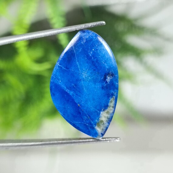 Blue Lapis Lazuli Leaf Cabochon: Natural Loose Gemstone (24x15x4 MM)
