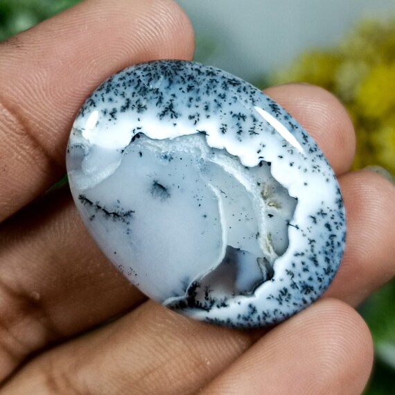 AAA+ Quality Natural Dendritic Opal Cabochon Gemstone 34.25 Ct. Wonderful Designer Dendritic Opal Oval Shape 34x26x5 MM Loose For Jewelry