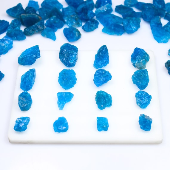Blue Apatite Raw Chunks - Blue Apatite Stone, Raw Apatite Loose Stone - Apatite Raw crystal - jewellry making, Ring, Necklace, Pendent.