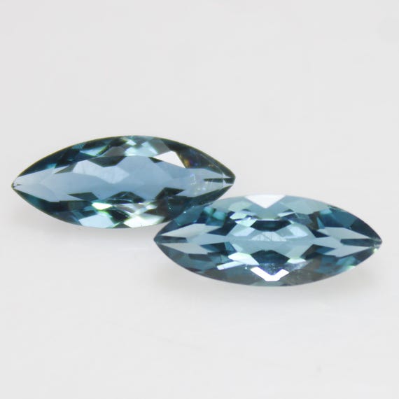 London Blue Topaz Pair: Marquise Cut Gemstones, 3.80 Carats