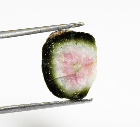 Natural Faceted Watermelon Tourmaline Slice,Amazing Tourmaline Slice 3.35 Ct Beautiful Polished Tourmaline Slice,Amazing Quality,14x11x2 MM