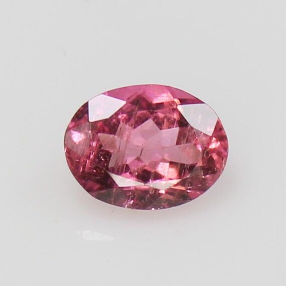 Faceted Pink Tourmaline Gemstone: Oval, 8x6x4mm, 1.30 CTS