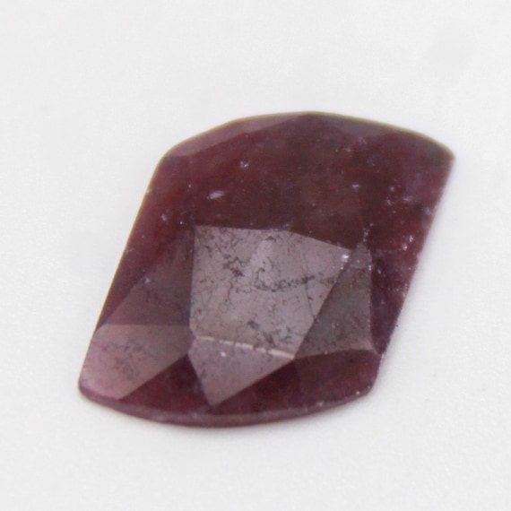 Natural Rose Cut Ruby Gemstone for Jewelry Making (3.50 Carats, 16x11x2 mm)