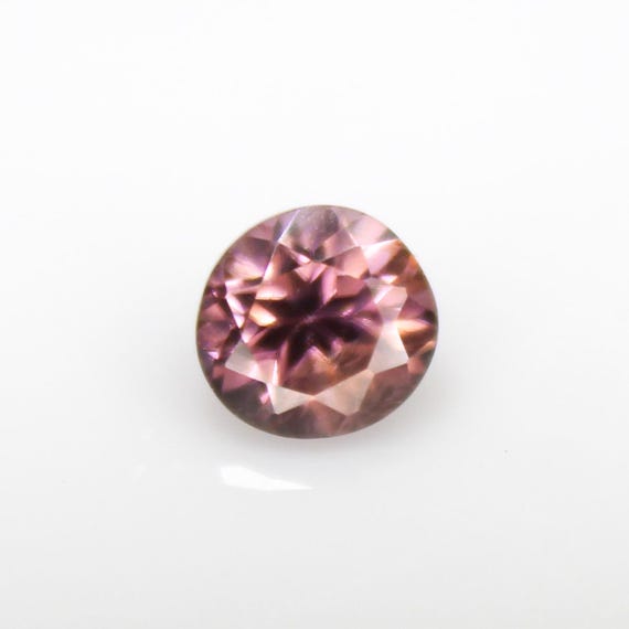 Faceted Pink Zircon Gemstone: 1.00 Carat Round Stone, 5mm