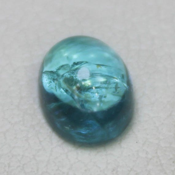 Natural Blue Apatite Cabochon: 1.10 Carat In Oval Shape Gemstone, 7x5x3.5 mm