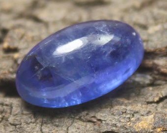 Natural Tanzanite Oval Cabochon: Loose Gemstone For Jewelry Making (10.40 Carat, 16x9x8 MM)