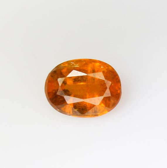 Natural Orange Kyanite 8x6x4 Faceted Gemstone, Oval Shape Kyanite, AAA Quality stone for jewelry making, 1.50 Carats,