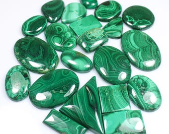 Natural Green Malachite Cabochon Lot In Mix Shape 20 mm to 60 mm Size For Jewelry Making From South Africa Big Size Lot