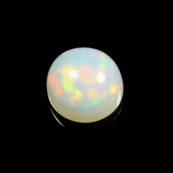 Natural Welo Opal Cabochon: Multi Fire Round Opal, 2.00 CTS (9x9x5 MM)
