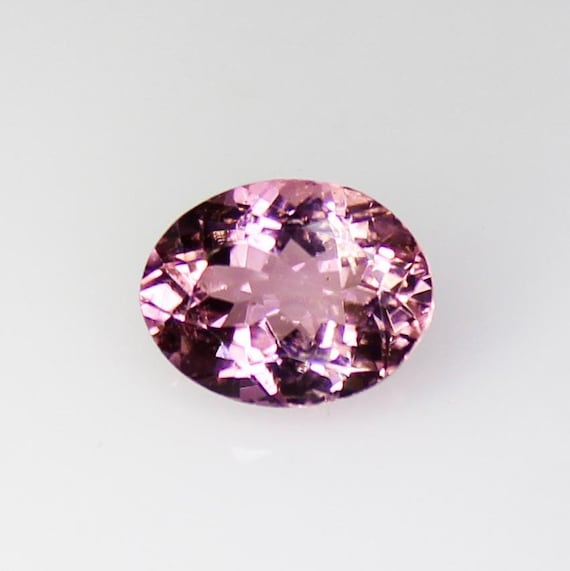 Natural Pink Tourmaline Gemstone: Oval Faceted Jewelry Stone (9x7x5 MM)