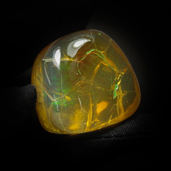 AAA Quality Natural Ethiopian Opal Polished Rough, Raw Ethiopian Opal Loose Gemstone, Specimen Opal Loose, 96.00 carat, Size - 33x31x16 MM