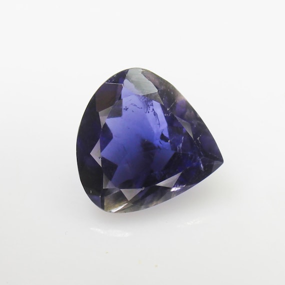 Natural Blue Iolite Gemstone: 5.45 Carat Heart, 13x13x6 mm