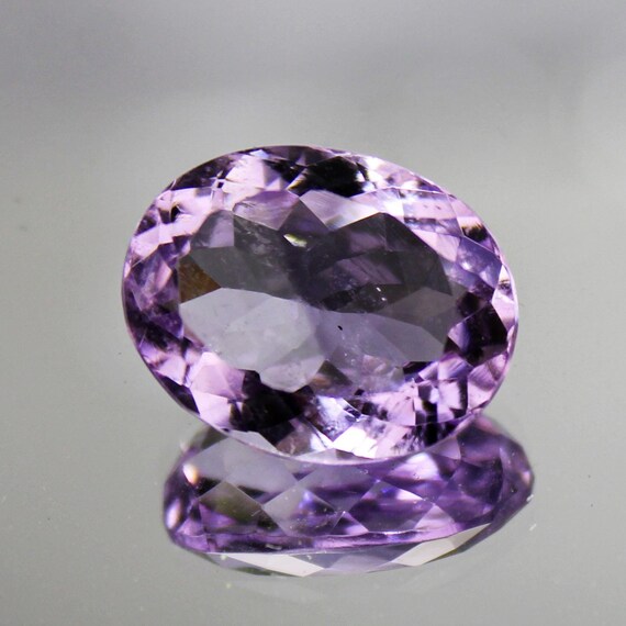 Faceted Pink Amethyst Gemstone: Oval Jewelry Stone (13x10x7 MM, 5.00 Cts)