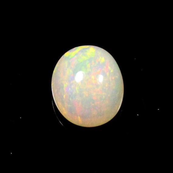 Natural Welo Opal Cabochon: Multi Fire Oval Gemstone (11x9x5 MM, 2.40 CTS)
