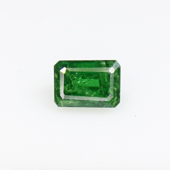 Natural Tsavorite Gemstone: 1.55 Carat Faceted Cushion Cut, 7x5x4 mm