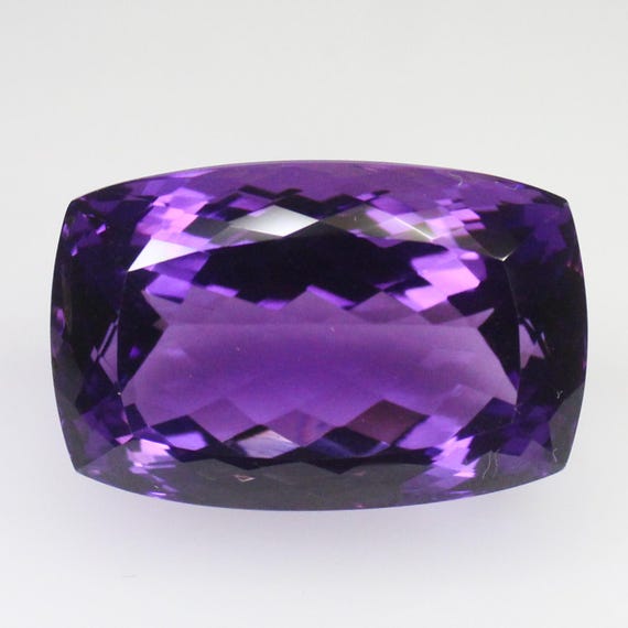 Natural Faceted Purple Amethyst Piece In Cushion Shape 44.75 Carats 26x17x14 mm Size