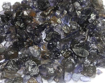 Natural Blue Iolite Rough Lot: 4-20mm Gemstone for Cutting