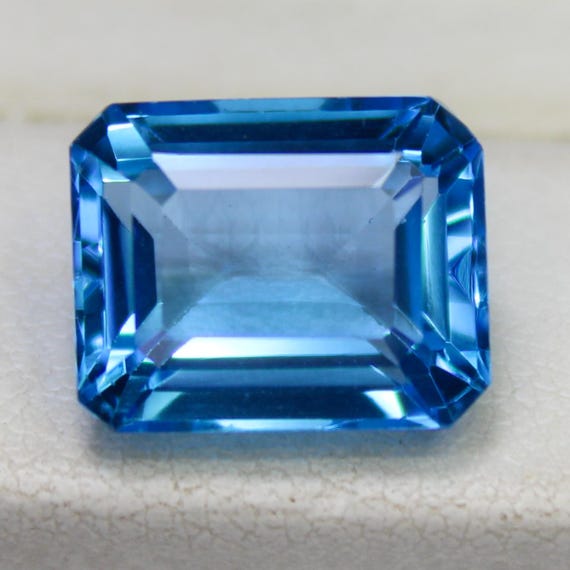 Natural Swiss Blue Topaz Faceted: 6.10 Carat Octagon Shape Cut Gemstone, 11x9x6 mm