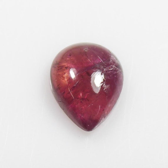 Natural Pink Tourmaline Pear Cabochon: 4.60 CTS, 12x10x5 MM Gemstone