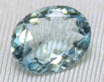 Natural Aquamarine Faceted Oval Shape For Pendents, Rings, Jewelry Making 2.45 Carats 11x9x4.5 mm