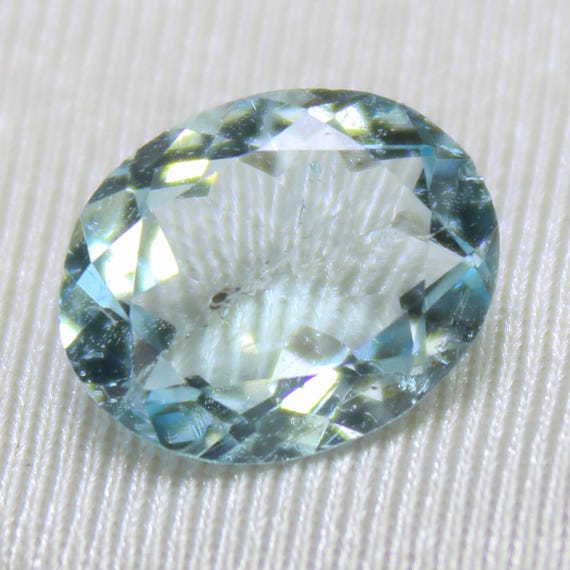 Natural Aquamarine Faceted Oval Shape For Pendents, Rings, Jewelry Making 2.45 Carats 11x9x4.5 mm