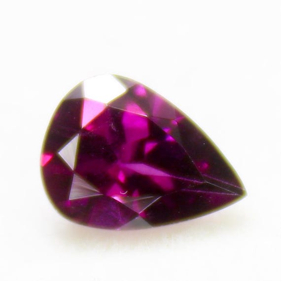 Faceted Pink Rhodolite Garnet Pear Shape: 1.60 Carats, 8x6x4 mm