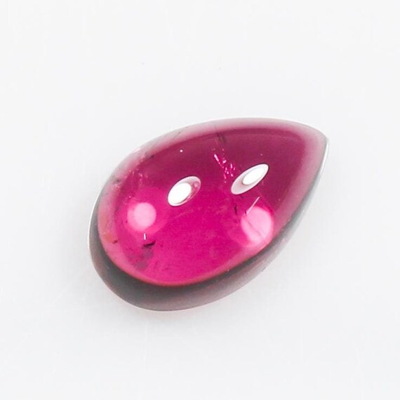 Natural Pink Tourmaline Pear Cabochon: Jewelry Making Gemstone (11x7x4 MM, 3.00 CTS)