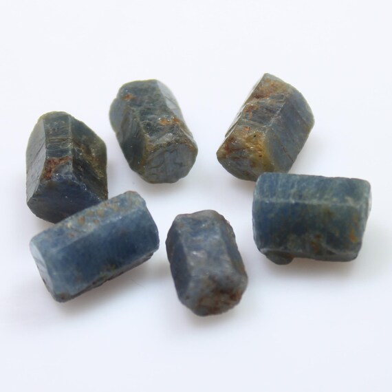 Raw Sapphire Crystal Lot: Natural Rough Sapphire Stones (9-11mm, 43.85 CTS)