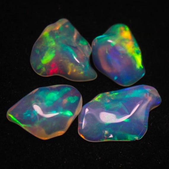 Ethiopian Fire Opal Tumble Lot, Loose Gemstones (10-14mm, 6.00 Carats)