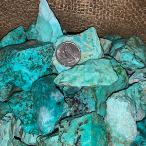 Winter Sale!! 500 Carat Lots of Natural Turquoise Rough + a Free Faceted Gemstone